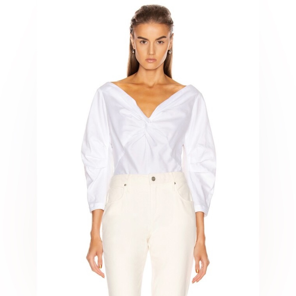 Mara Hoffman Lela top, white twist top, size Small
